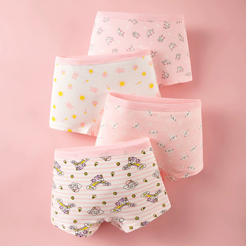 Children's Cotton Underwear Shorts, Kids Boxer Briefs, Cute Prints, Sizes S–3XL