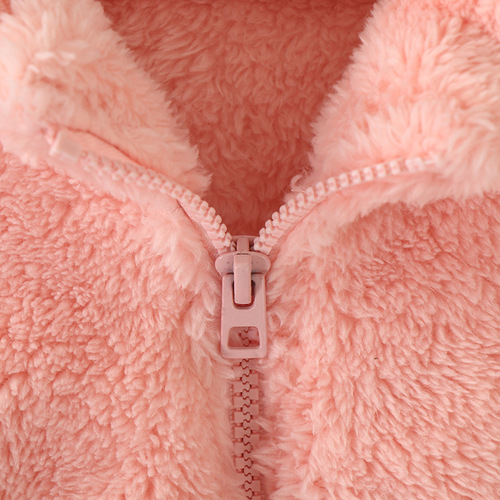 New children's autumn and winter warm vest plush top thickened vest girls embroidered coral velvet top waistcoat batch