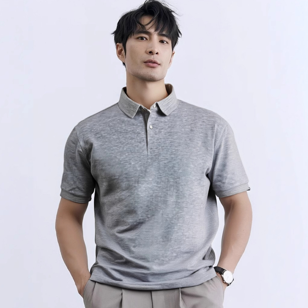 [Special Offer] Summer Commuting Short-Sleeve Polo Shirt for Men - Business Casual, Fashionable, Breathable, Moisture-Wicking, Turn-Down Collar T-Shirt