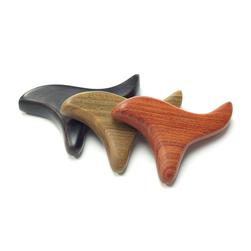 Green sandalwood triangle massager acupoint scraping stick foot massage foot massage acupoint foot massage tool
