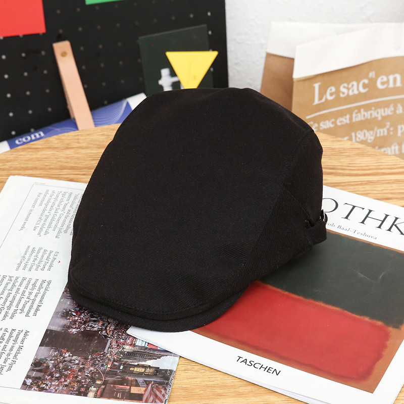Sombrero de primavera y otoño sombrero delantero de sarga de moda coreana multicolor ajustable boina de terciopelo tridimensional al por mayor image 6