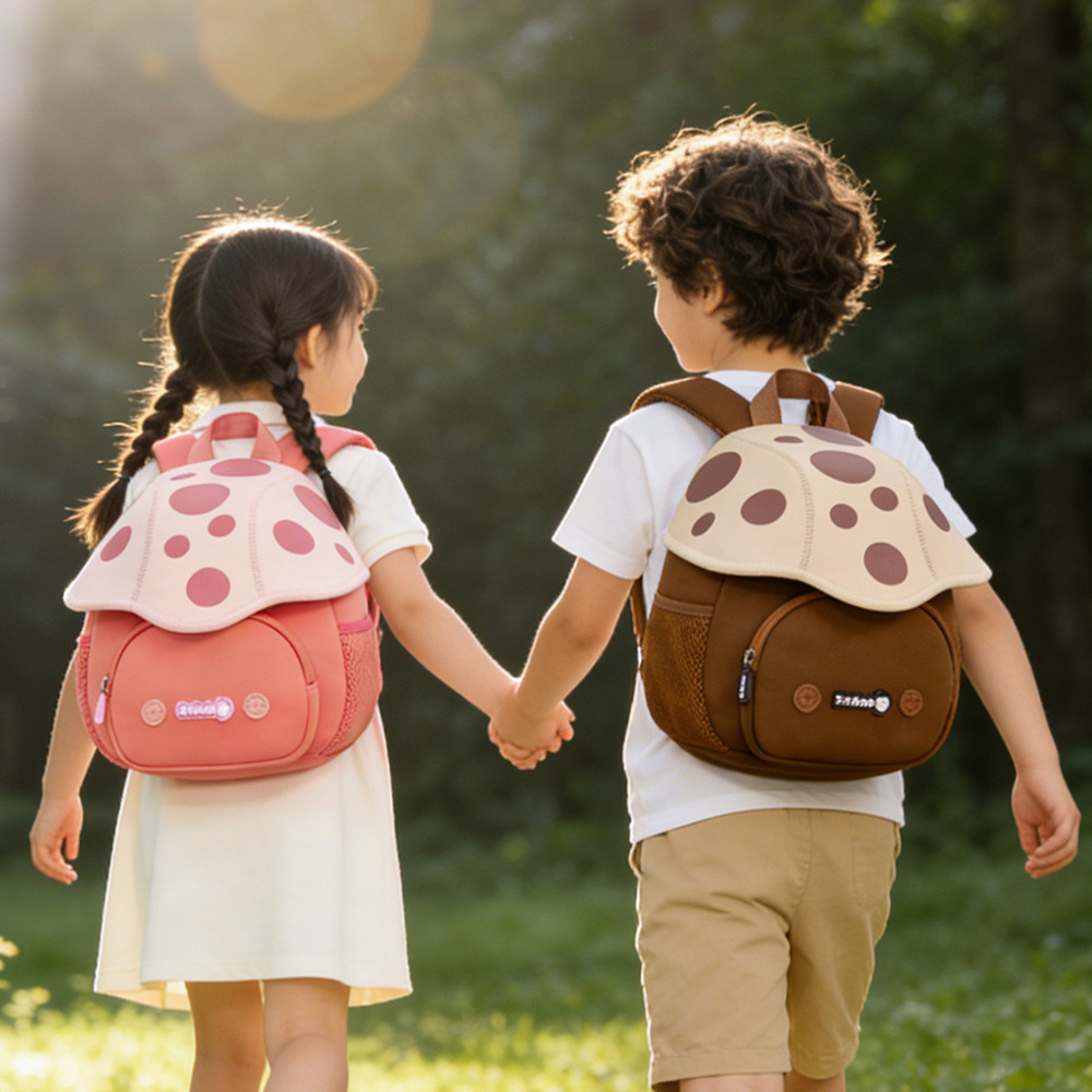 New Kindergarten School Bag for Boys, Cute Mushroom Bag, Diving Material Children's School Bag, Girls' Backpack, Mini Small Bag