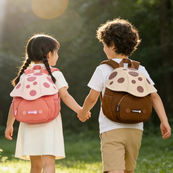 New Kindergarten School Bag for Boys, Cute Mushroom Bag, Diving Material Children's School Bag, Girls' Backpack, Mini Small Bag