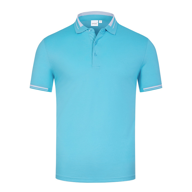 Color brillante, lavado largo, sin decoloración, manga corta, sin deformación, absorción de sudor, transpirable, solapa de negocios, personalización de polo de alta gama