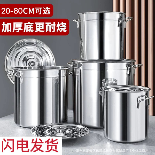 Extra large big capacious bucket stainless steel for commercial use
