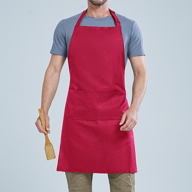 Transfronterizo Amazon halter poliéster delantal logotipo personalizado restaurante occidental café ropa de trabajo hogar cocina delantal