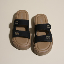 凉鞋魔术运动夏季拖鞋沙滩2025女韩版休闲时尚贴纯色厚底新款外贸