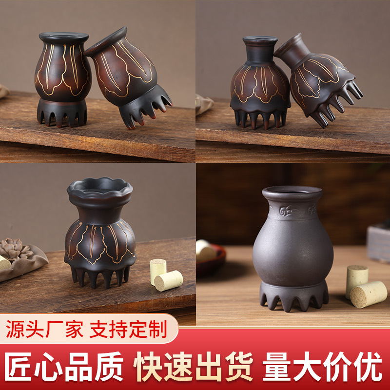 Stone Needle Head Moxibustion Moxibustion Jar Massage Head Household Scraping Head Therapy Jar Moxibustion Instrument for Beauty Salons Stone Needle Moxibustion Jar