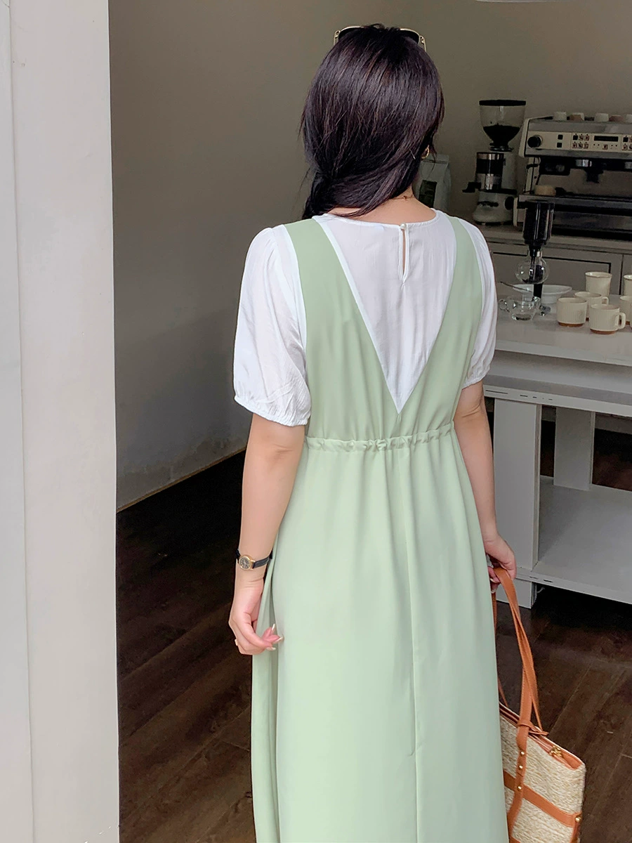Комплект летнее платье и юбка, plus size городской стиль, размеры XL–5XL (130–260 цзинь)