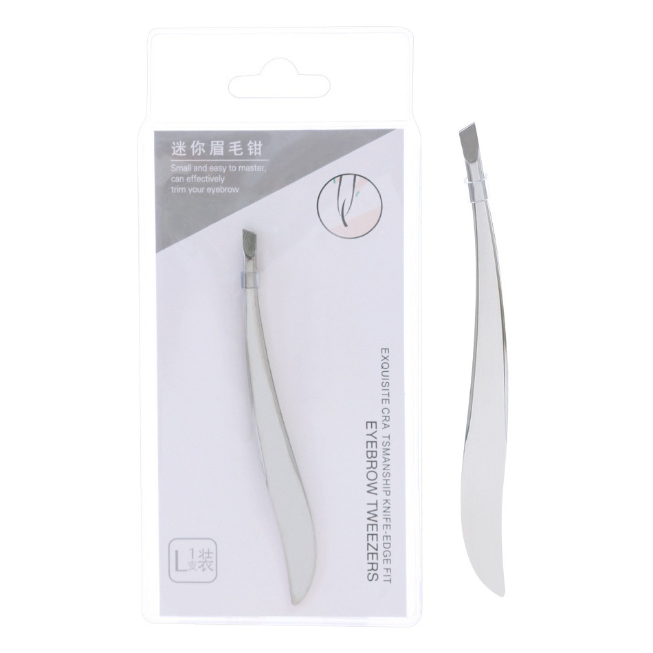 Lamela Fashionable Eyebrow Clip Stainless Steel Eyebrow Pliers Eyebrow Clip Tweezers Oblique Mouth A0170