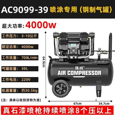 Tiecheng Variable Frequency Air Compressor Portable Air Pump Ac880-25L Ac998-25 Ac880-15L Ac998-15 (Hava kompressorları) - tiecheng-ac9099-39l-steel-can-spray-real-stone-paint