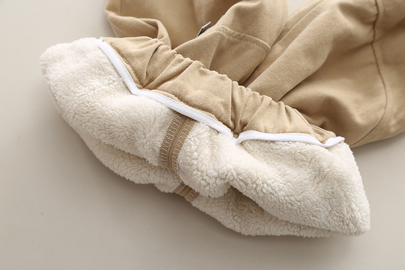 Set camicia foderata in pile e pantaloni per bambino inverno_voghion.com