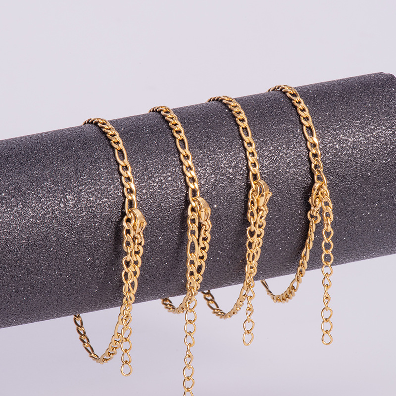 Round, Letter Pattern Women'S Gender Simple Style Style Simple Style Round Letter 304 Stainless Steel 18K Gold Plated Shell Stainless Steel Bracelets In Bulk
