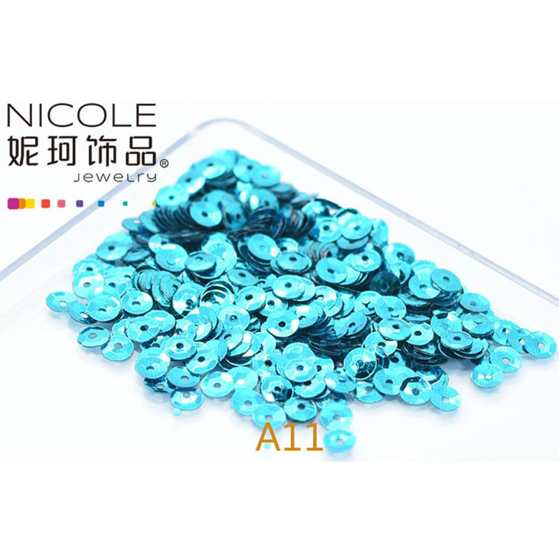 Austria importó lentejuelas 4mm cóncavo bordado francés Glitter Ropa Accesorios 10g Pack