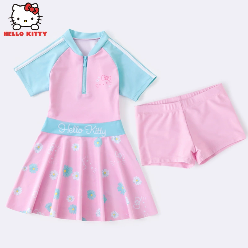 Hello Kitty детский купальник для принцессы, защита от солнца, 2021