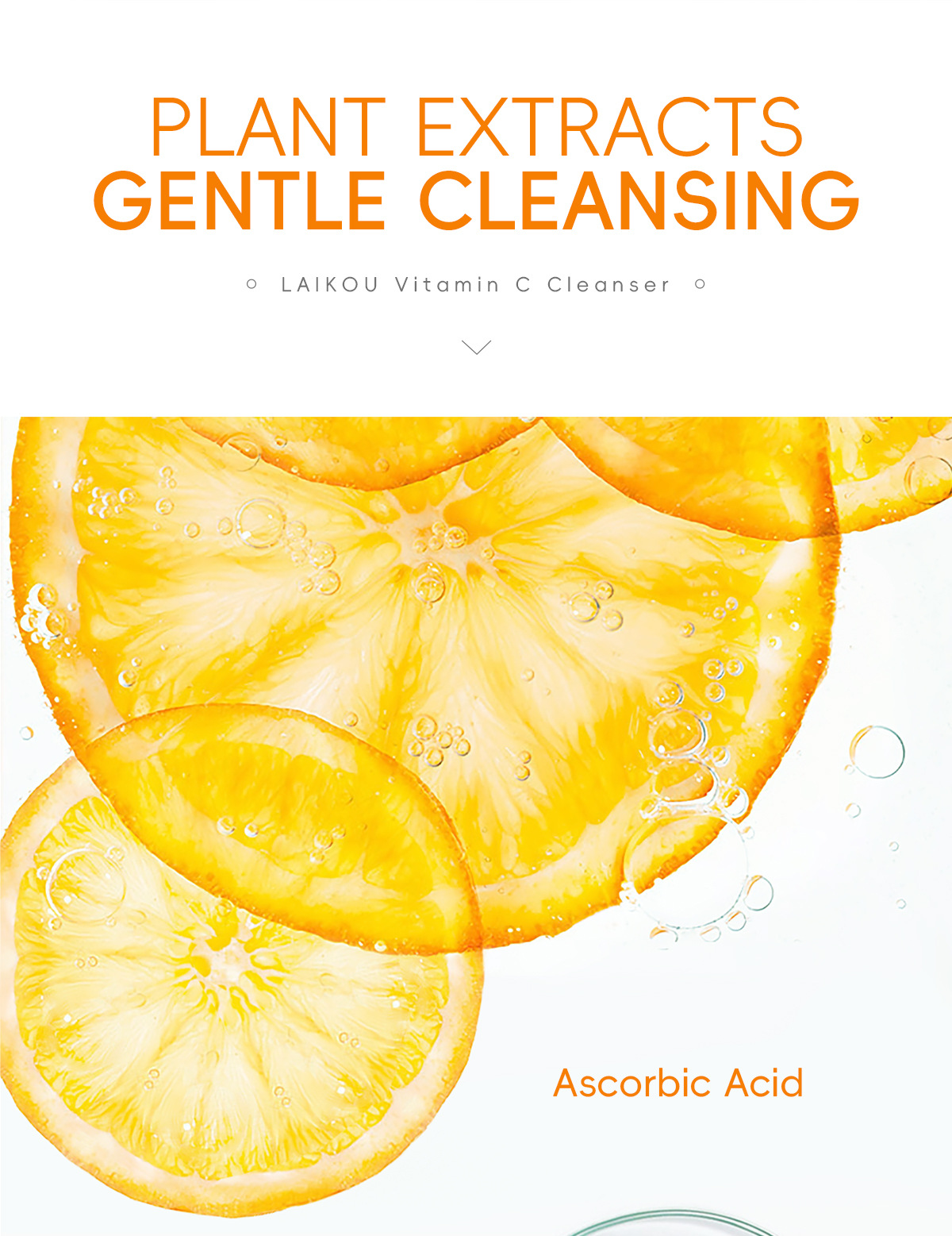 LAIKOU Vitamin C Facial Cleanser 50g skin care facial Cleanser cross-border supply Shopee lazada supply undefined