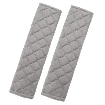 seat belt shoulder pad lengthened: Seat belt shoulder pad - a-pair-of-gray-squares