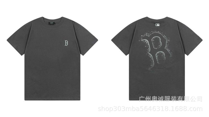 韓国 25ss 新 MLB 春夏新作 ny ビッグロゴ刺繍半袖プリントラウンドネック Tシャツ男女兼用|undefined
