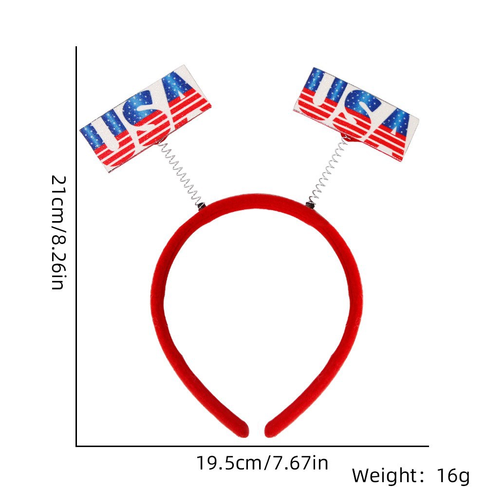 Estados Unidos, Canadá, México, decoraciones de la Copa del Mundo, fanáticos estadounidenses, bandas de pelo, porristas de fútbol, cheerleaders, bandera de Estados Unidos, cabeza