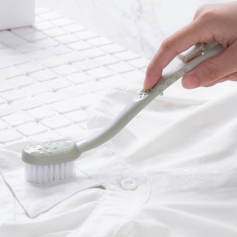 両頭長柄プラスチック製靴磨きブラシ、靴紐・靴底の清掃用ブラシ、衛生ツール、家庭用汚れ落としツール