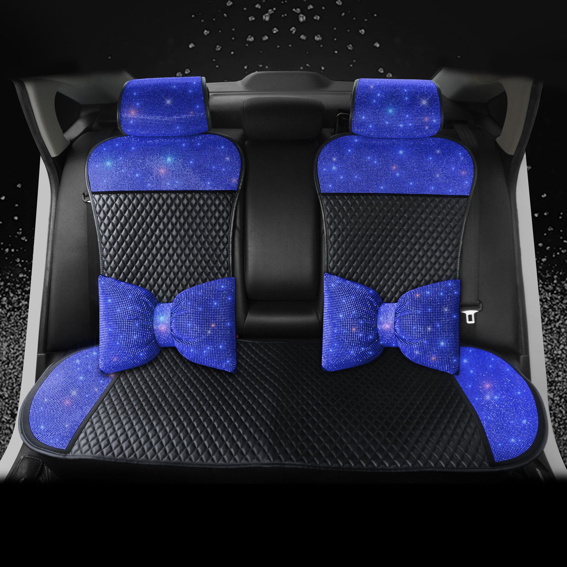 Universal Car Seat Cushion Leather Diamond-Encrusted Car Seat Cover Dropshipping Universal Model for All Seasons Cross-Border E-Commerce