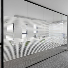 Factory direct sales electrostatic self-adhesive frosted line glass sticker office light-transmitting opaque mid-waist striped glass film