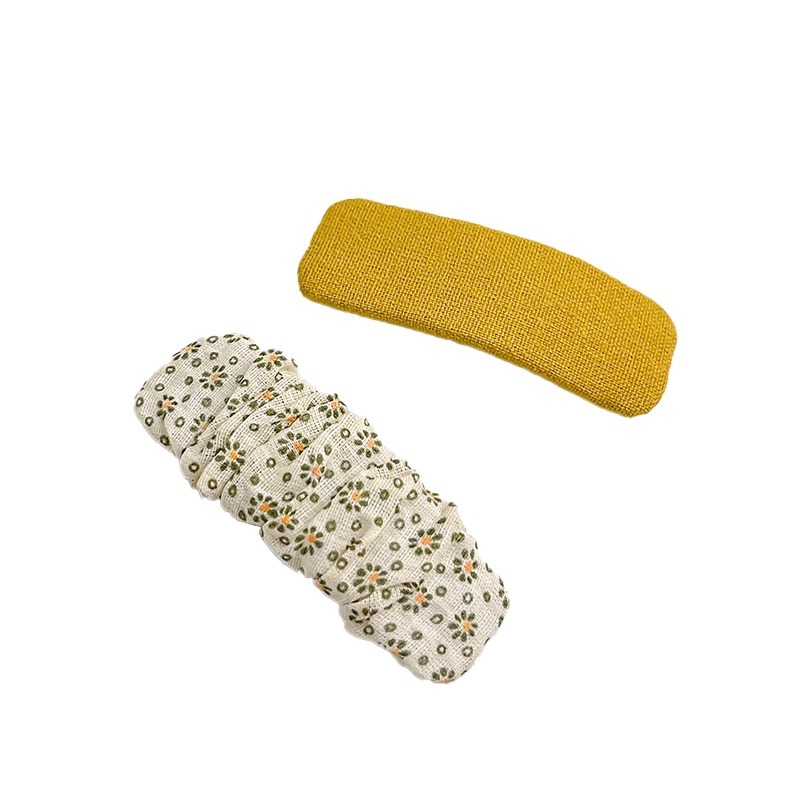 Fresh floral BB clip tela horquilla hembra lateral clip flequillo roto horquilla Plaid accesorios para el pelo tocado