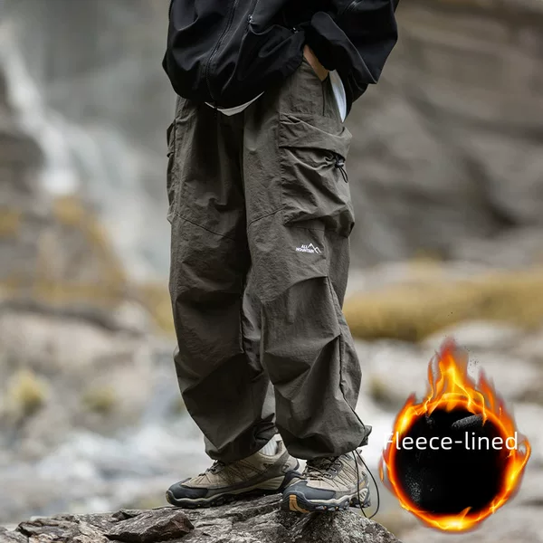 Double Pleated Large Flap Pocket Pants Paratrooper Pants Spring New Japanese Style Loose Outdoor Functional Water-Repellent Casual Cargo Pants