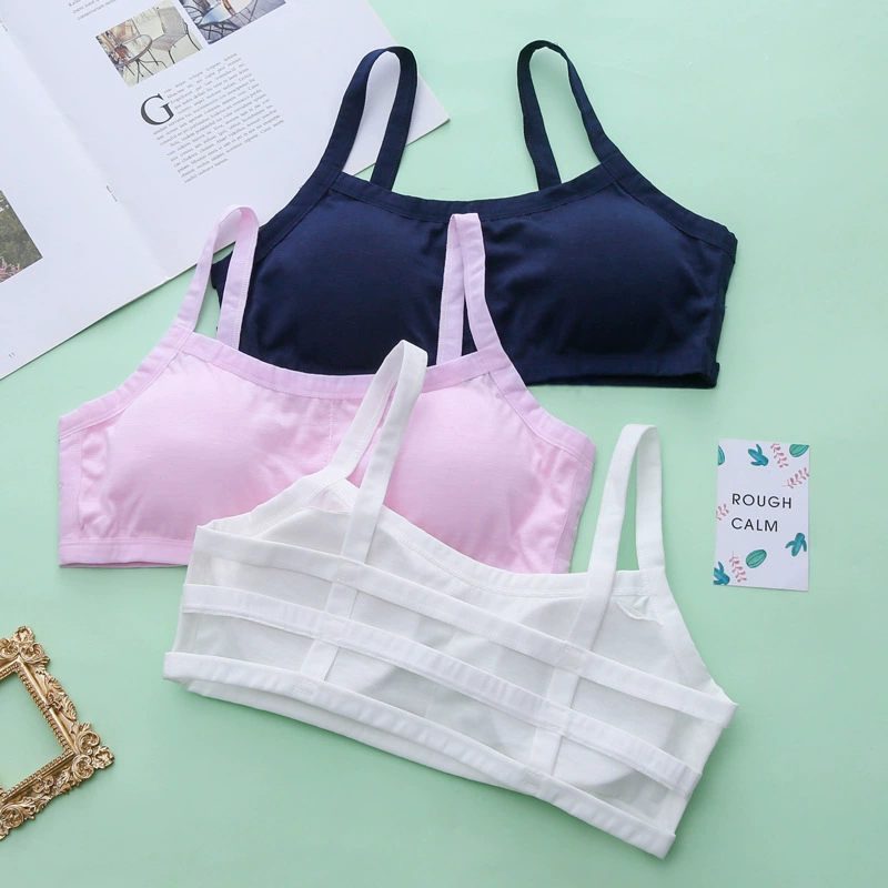 Хлопковое нижнее белье женское без стального круга разделенные чашки бюстгальтер