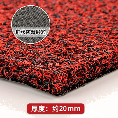 Avtomobil döşəmə paspasları — mat plastic carpet thickened - black-red-20-4060cm
