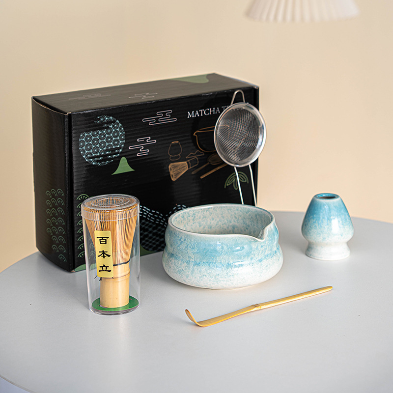 日本製ギフトボックスセット クロスボーダーインスタイル 抹茶ボウル 抹茶ティーセット 百本立陶器 クロスボーダー限定|undefined