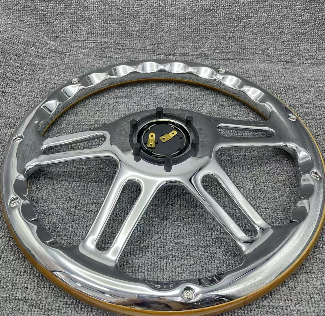 In-stock vintage racing steering wheel for car modification, suitable for Santana, Lada, Jetta, Beidouxing, Swift, solid wood 14inch