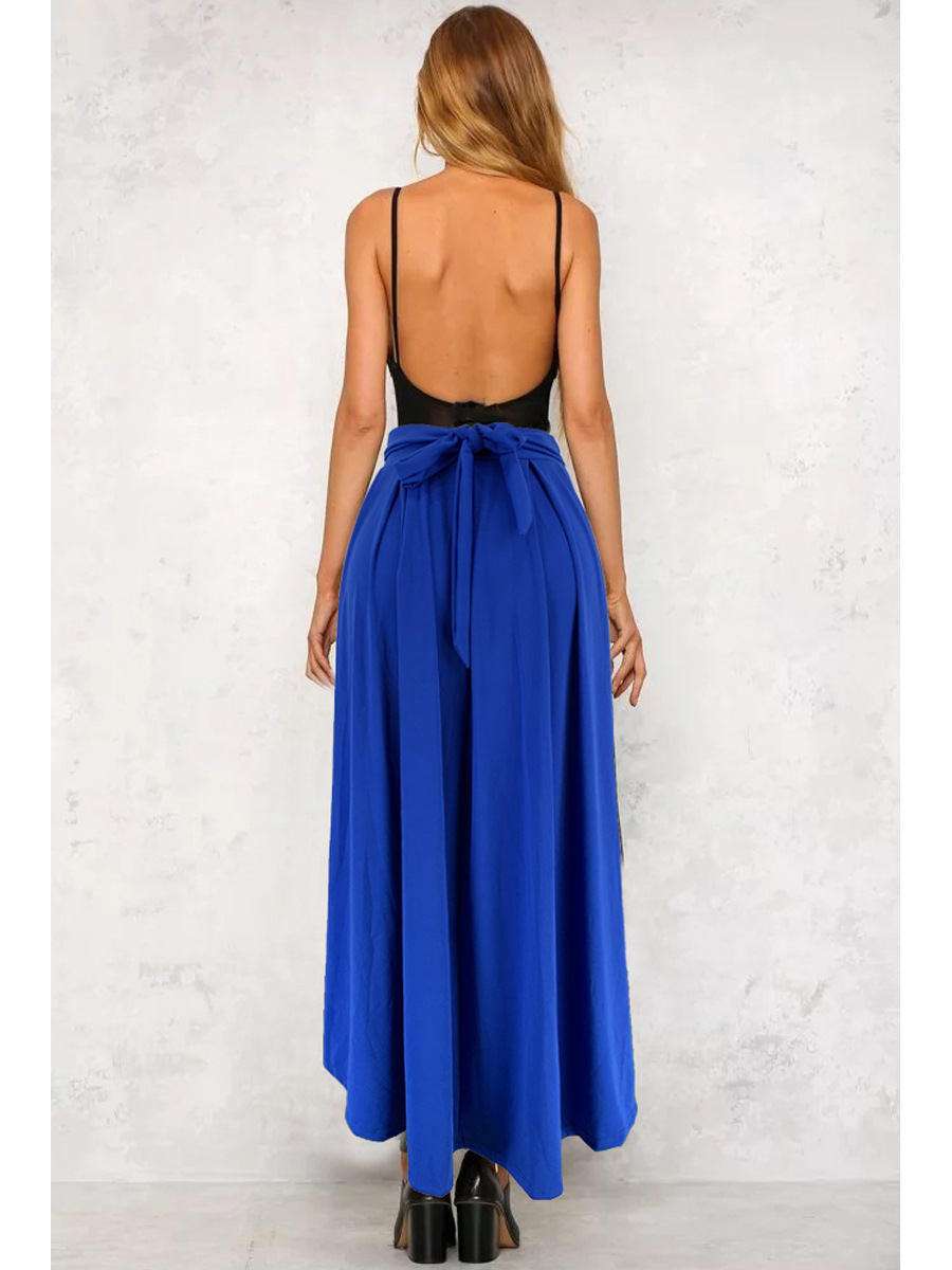 Fashion commuter wish independent station foreign trade sales European and American clothing solid color large swing belt skirt ready stock_vogarts.com