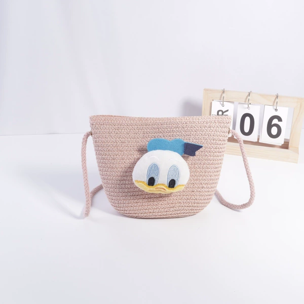 Capacious beige bag, Donald Duck