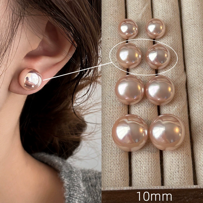 Earrings from pearl, small design ear clips, silver 925 sample