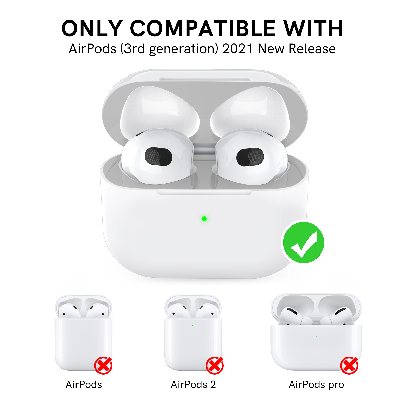 Aplicable a Apple auriculares a prueba de polvo pegatinas AirPods1 & 2 & 3 & Pro 2 de metal a prueba de polvo de níquel hoja pegatinas