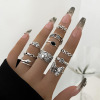 Retro trend ring, set, European style, 4 piece set