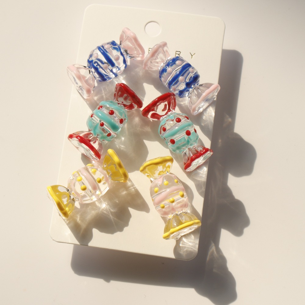 1 مجموعة جذاب حلويات شبح إلك أريليك امرأة ترصيع الأذن display picture 4