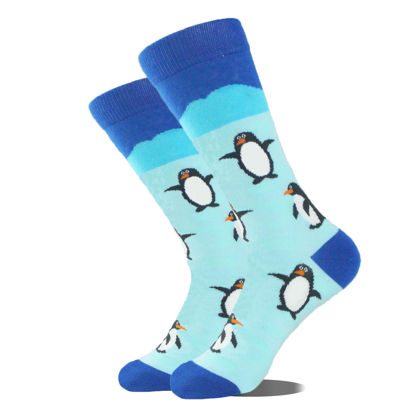 Caliente nuevo comercio exterior transfronterizo calcetines de algodón derechos de autor animal serie marea calcetines mediados de la pantorrilla tallas grandes calcetines de los hombres fábrica calcetines al por mayor