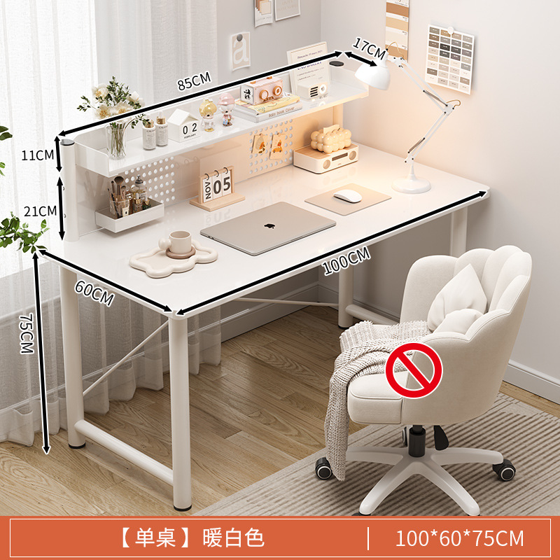 Escritorio de la computadora escritorio estantería escritorio integrado dormitorio hogar Escritorio de oficina individual Workbench estudiante estudio Escritorio