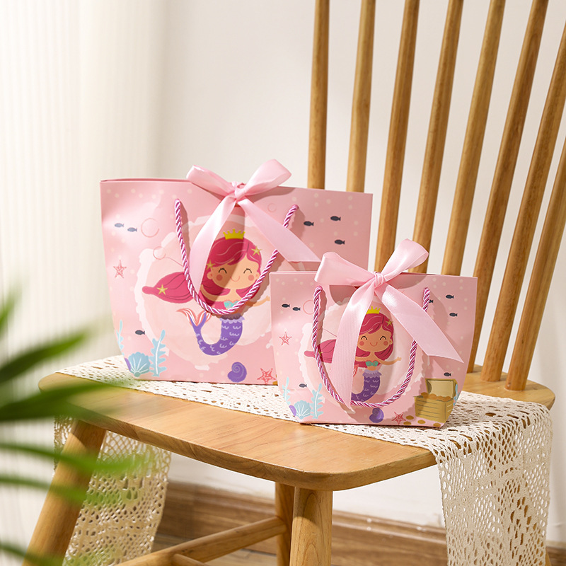 Bolsa de regalo, ramo de flores, pintura al óleo, exquisita y elegante bolsa de regalo literaria para cumpleaños, bolsa de regalo, bolso universal de papel kraft