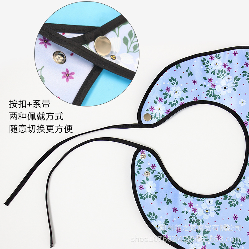 Amazon Venta caliente transfronteriza suministro de saliva de edad avanzada toalla comer anti-sucio artefacto babero de edad avanzada a prueba de agua anti-aceite