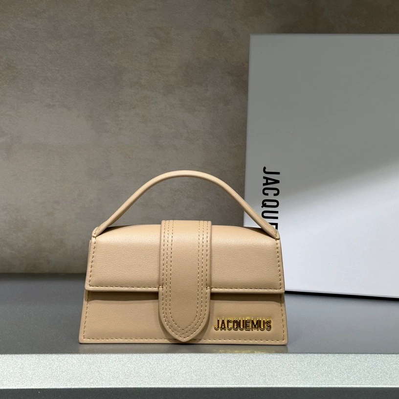 One-shoulder genuine leather bag, small 18 cm / big 24 cm, compact design