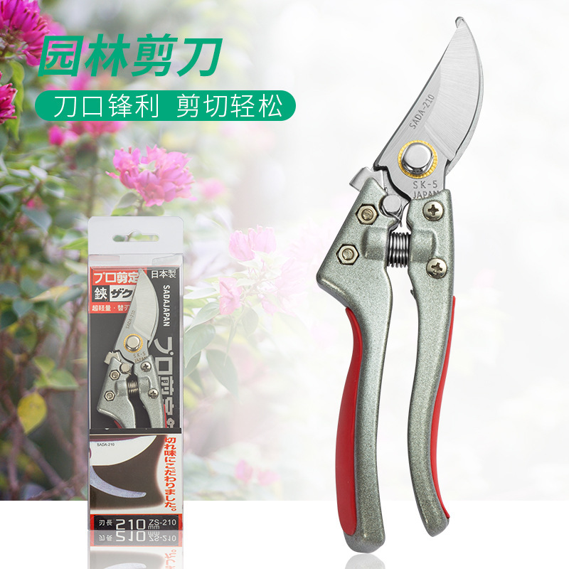 不锈钢树枝剪修枝修叶剪园艺工具园林剪枝手柄现货批ASAKH-NO.K06
