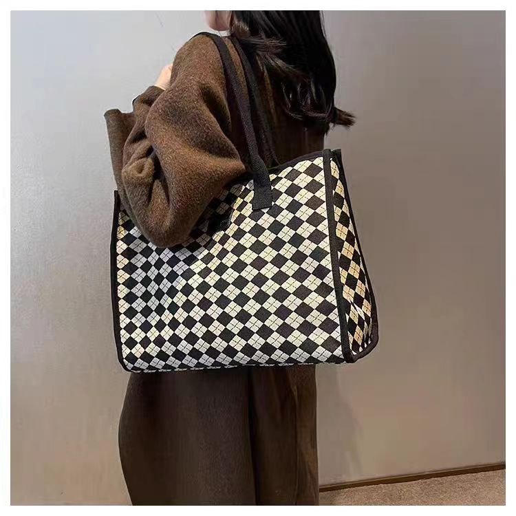 Bolso de lona casual, bolso de mano de mujer, bolso de hombro de gran capacidad, bolso de mano para estudiantes de clase.