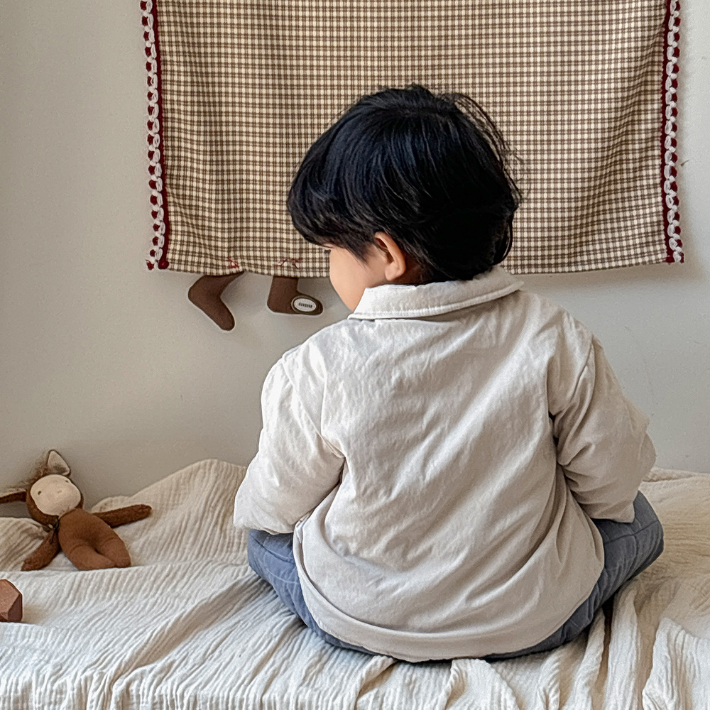 Traje de otoño e invierno para bebés, abrigo grueso y cálido, ropa de invierno acolchada, lindo y súper lindo, ropa de salida para bebés de 1 a 3 años