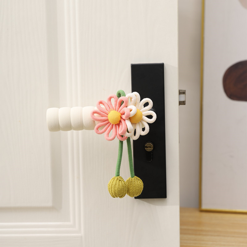 Double color flower [rice pink white pole] left hand open the door