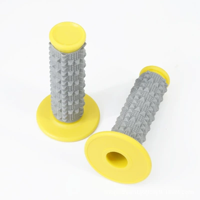 handle rubber handle set left – Motorcycle Handle Cover - large-particles-yellow-handle-set-a-pair
