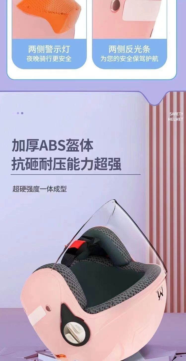 New National Standard A Helmet Anti-fog Warm Double Lens Half Helmet
