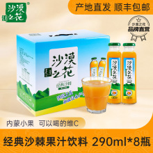 【一件代发】沙漠之花食品饮料果蔬汁酸甜沙棘饮品8*290ml